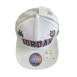 Nike Air Jordan Jumpman Youth (8-20) White Flatbill Hat Cap Adjustable NWT